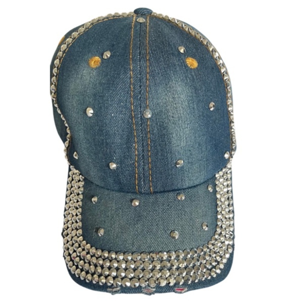 Denim Studded Cap